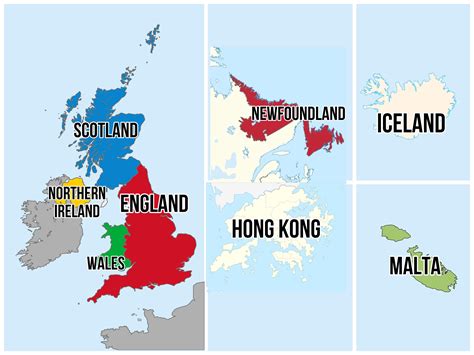 The Four Constituent Countries of the Kingdom of the .